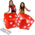 11.8" Jumbo Inflatable Dice - 2 Pack Outdoor Fun Giant Dice Set for Indoor/Outdoor Board Games, Ludo, Pool Party (Red)