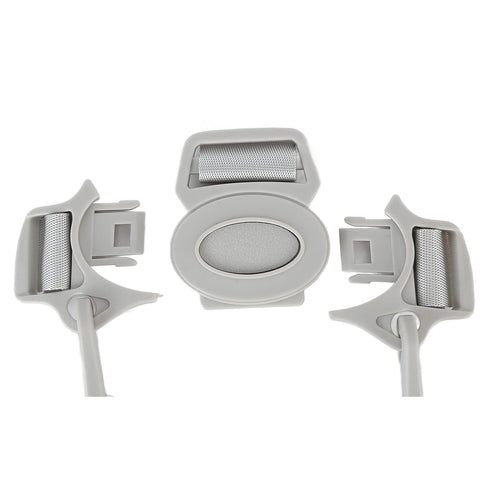 5 Point Baby Safety Strap Belt, Lightweight High Chair Straps for Pushchair and Stroller, Gray Button