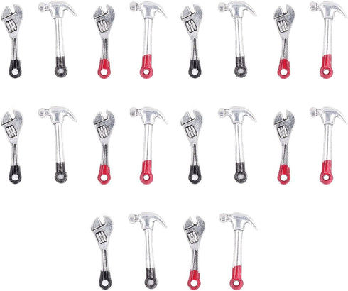 VBESTLIFE Dollhouse Repair Tools, 20pcs Mini Dollhouse Wrench Hammer Kit
