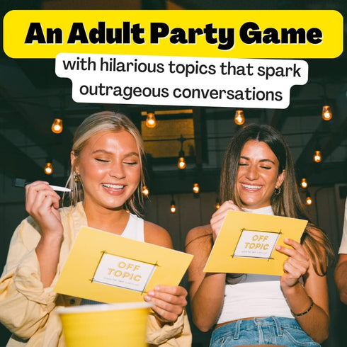 2-8 OFF TOPIC Party Game for Adults - Fun Adult Board Games for Groups of Players - Hilarious Game Night Card Game