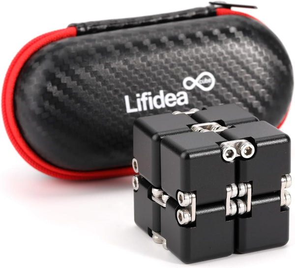 Lifidea Aluminum Alloy Metal Infinity Cube Fidget Cube (6 Colors) Handheld Fidget