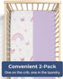 Pack 2 52x28x8in Baby Crib Sheets for Boys & Girls - of Fitted Microfiber Crib Sheets for Standard Crib & Toddler
