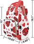 NZOOHY Backpack Mommy DayPack Red Hearts Ladybird Personalized Diaper Bag with Name,Custom Bag Nursing Baby Bags Travel