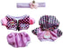 niannyyhouse 20cm Plush Doll Clothes Headband Hoodie Coat Pants Dress Up (Purple)