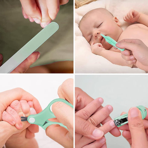 Baby Nail Trimmer Electric, 12 in 1 Baby Nail Clippers Kit with Clipper, Scissor, Tweezers, and Nail Files