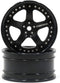 hobbysoul 2pcs RC 1/10 Aluminum Alloy Wheel Rims, Hex 12mm Adjustable Offset Black for 1:10 RC On Road Cars