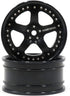 hobbysoul 2pcs RC 1/10 Aluminum Alloy Wheel Rims, Hex 12mm Adjustable Offset Black for 1:10 RC On Road Cars