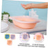 HOODANCOS 3pcs Set Face Bathtub Washbasin, Thickened Plastic Foldable Foot Basin with Cartoon Design, Portable Wash