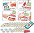 yoliyogo Playset Pretend Play Cash Register Toy with Functional Caculator Cashier Scanner Toy Supermarket with Simulate