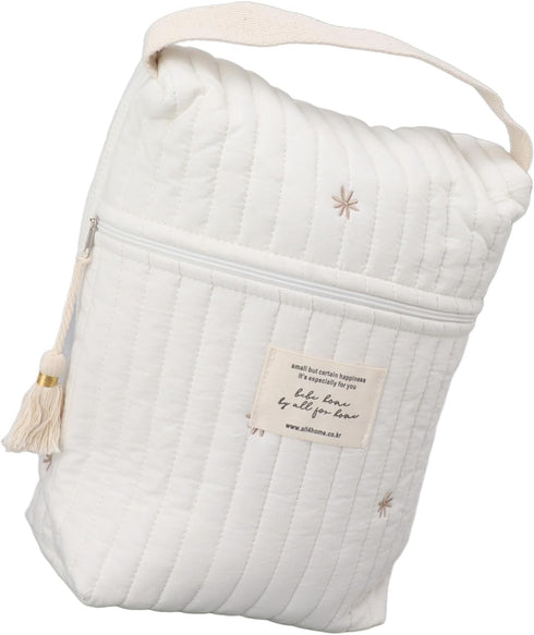 Cotton Travel Diaper Bag with Stroller Attachment - Ideal for Busy Parents