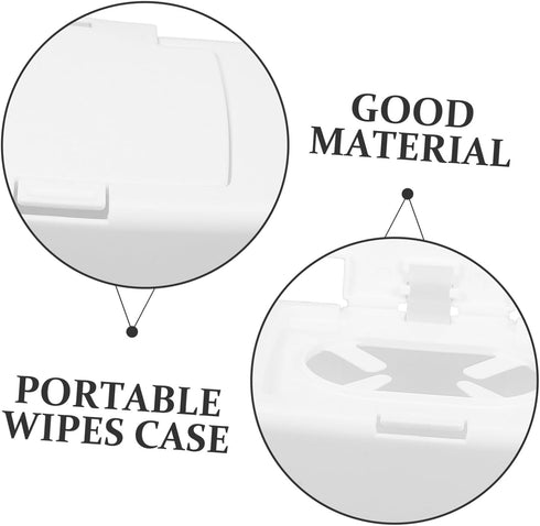 Ipetboom 6.69X4.13X2.36In Baby Wipes Dispenser Refillable Wet Tissue Holder with Nonslip Base and Dust Cover Portable