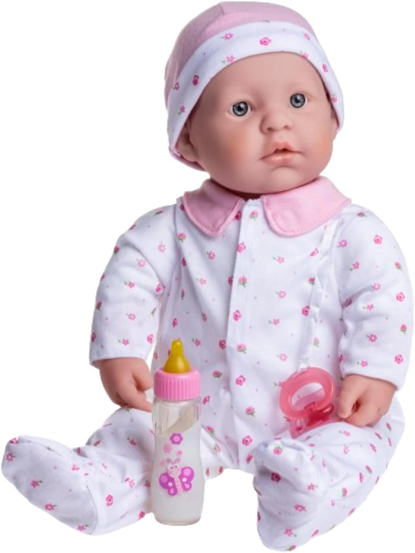 JC Toys Caucasian 20-inch Soft Body Baby Doll | La Baby | Washable with Removable Pink Outfit & Pacifier