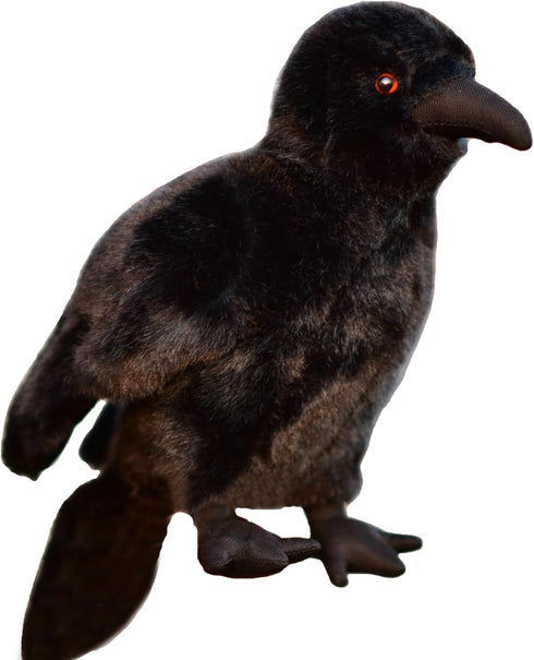 Realistic Crow Plush Toy, Cute Black Raven Stuffed Animal Doll, Soft Raven Bird Plush, Kids Birthday Gift Decor