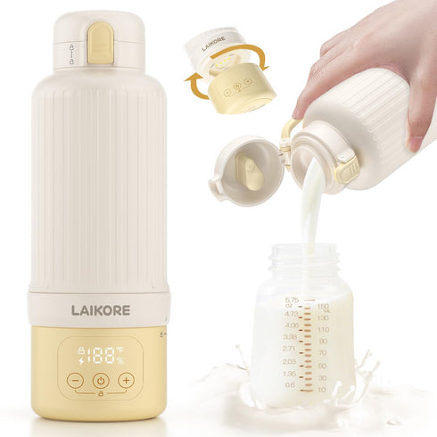 2025 AI Portable Baby Bottle Warmer for Travel 17oz Cordless Milk Warmer