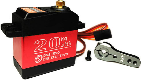 20KG RC Servo Digital High Torque Waterproof, Full Metal Gear, 180° Control Angle