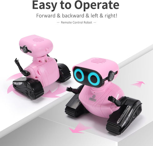 3-5 GILOBABY Remote Control Robot Toy for Kids Years, Flashing LED Eyes, Dancing and Flexible Moves, Auto Demo Mode