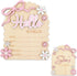 Matwsec Hello World Newborn Sign Baby Name Sign Bow Birth Announcement Signs for