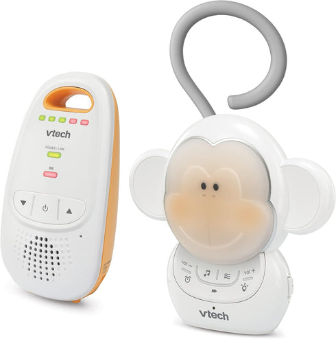 VTech DM1411 Audio Baby Monitor & Portable Soother Dual-Unit Rechargeable Battery, Long Range, Soft-Glow Night Light