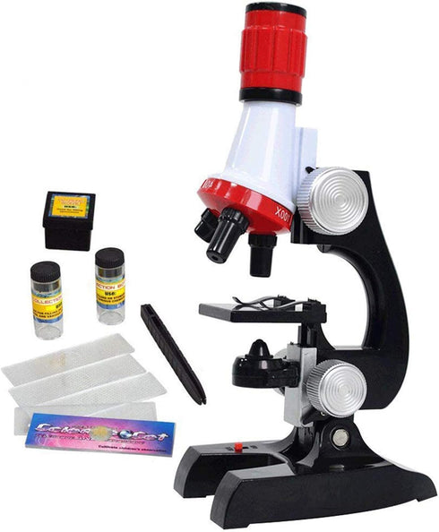 Little World Science Kits for Kids, Beginner Microscope Kit with LED 100X 400X and 1200X Magnification