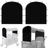 LUAATT Side Breathable Sunshade Canopy with Clamps,UPF50+ Front and Rear Fence Sun Shields