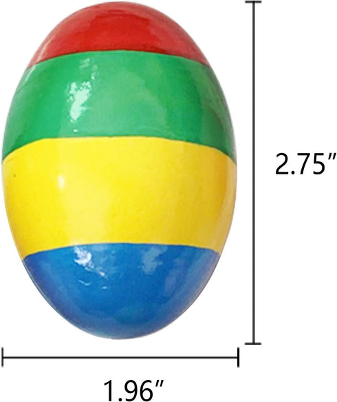8 PCS Easter Wooden Eggs Shakers, Musical Instruments Decorations, Maracas Craft for Kids, Basket Stuffers