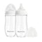 Glass Baby Bottle Gentle & Extra Slow Flow, Breastfeeding Bottle with Anti