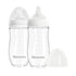 Glass Baby Bottle Gentle & Extra Slow Flow, Breastfeeding Bottle with Anti