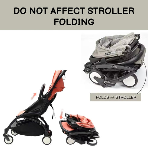 Upgraded Adjustable Angle Baby Stroller Bumper Bar Accessories for BBZ Yoyo/Yoya/Yoyo+ - Black