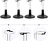 PATKAW Doll Stand, 4 Pcs Portable 5.9 Inch Black Doll Stands for Teddy Bear Display and Organization of Children's Dolls