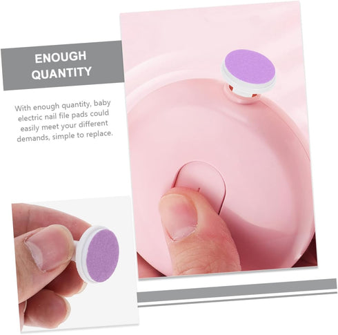Trimmer 24 Baby Electric Nail Replacement Pads Pcs Nail Grinding Heads Sandpaper Pads for Infant Toddler Safe Gentle