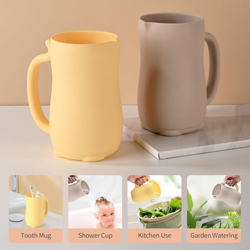 Baby Bath Rinse Cup, Bath Cup for rinsing Hair,The Silicone Material is Soft and Safe, a Good Choice for Baby Bath
