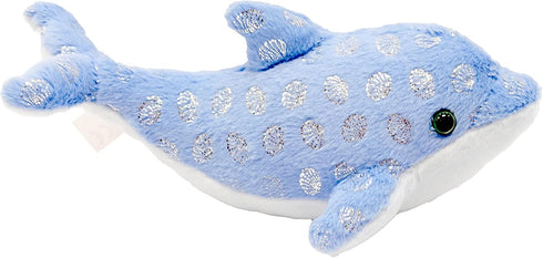 Wild Republic Dolphin, Foilkins, Stuffed Animal, 8 inches, Gift for Kids, Plush Toy, Fill is Spun Recycled Water Bottles