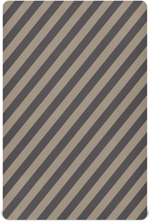 Pigsaly Crib Sheets Chocolate Balck Striped Baby Sheet for Standard Crib Mattress Boys