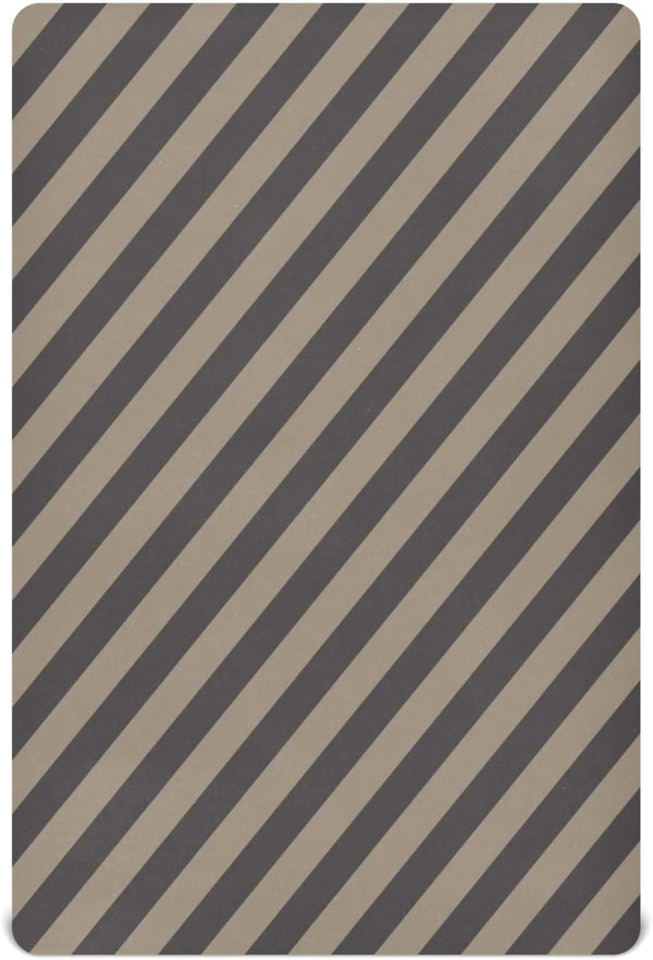 Pigsaly Crib Sheets Chocolate Balck Striped Baby Sheet for Standard Crib Mattress Boys