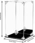 Acrylic Display Case for Collectibles Assemble Clear Acrylic Display Box with Mirrored Back, Alternative Glass Case for Action Figures Lego Model Doll Toys Display (6x6x10 inch; 15x15x25 cm)