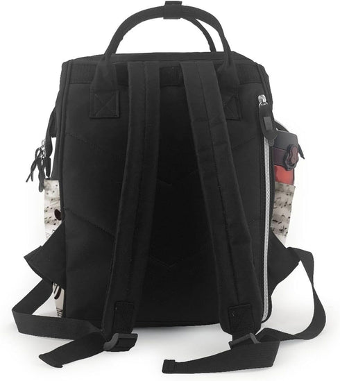 FHEDVBN Backpack Mummy Backpacks Daypack Music Notes Print Diaper Bag for Women Multifunction Waterproof for Mom Dad