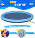 moinmoly 67" Summer Dog Splash Pad, Non-Slip Thickened Sprinkler Pool, Outdoor Pet Water Play Mat, Splash Pad for Dogs