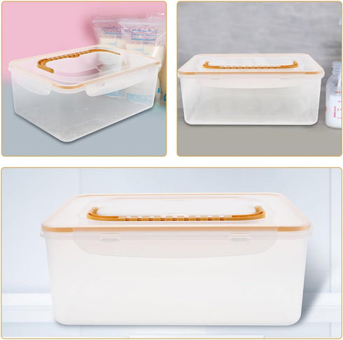 Set 2PCS SOLUSTRE Breastmilk Storage Container Freezer Organizer for Breastmilk Bags Leak-Resistant for Fridge