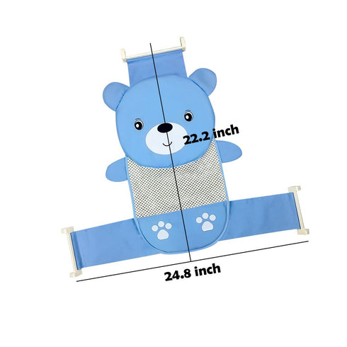 Topwon Non-Slip Baby Bath Seat, Adjustable Newborn Bathtub Support Seat, Keep Baby Safe, Blue