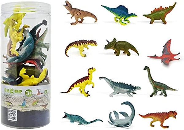 12PCS Assorted Prehistoric Animals Playset, Ages 3+