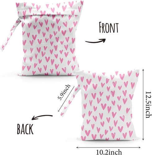 Sldpngo 2pcs Waterproof Cloth Diaper Wet Dry Bag Reusable Travel Beach Pool Daycare Soiled Toddler Items Yoga Gym Bag