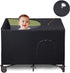 LLYWCM Crib Blackout Cover for Pack N Play - Travel Crib Cover, Breathable