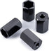 4 PCS 5mm to 7mm Wheel Hex Adapters (+10mm) for 1/10 WPL D12 RC Truck Car, Black