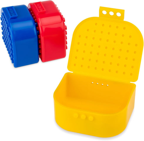 Building Blocks Storage & Display Box with Snap Closure, 3 Pack Holds Small Parts and Minifigures