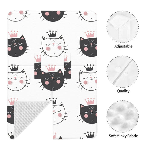 Hcpwzrf Adorable Cat Baby Car Seat Cover & Nursing Cover - Breathable Stretch Multi-Use Cover for Breastfeeding