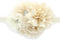 My Lello Shabby Fabric Flower Cluster Headbands for Baby Girls and Toddlers - Stretchy Elastic
