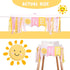 WAHAWU 1st Sunshine Highchair Banner - Girl Birthday Banner, One in the Sun Birthday, Photo Decoration Props