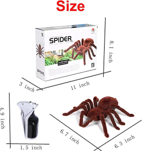 New Remote Control Scary Creepy Realistic Spider 2 Channel Infrared RC Model Toy Gift for Kids