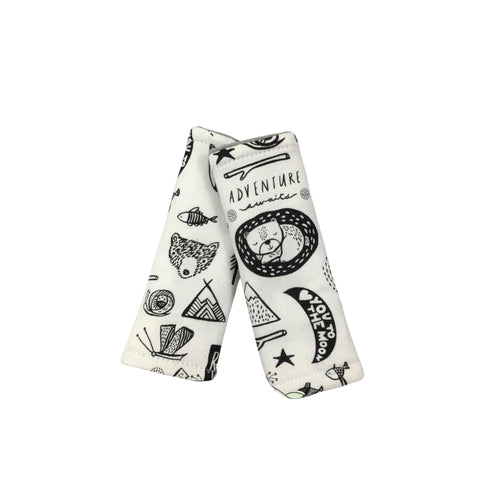 Reversible Baby car seat Strap - Stroller seat Strap - Black and