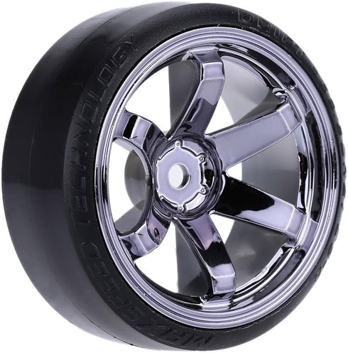 GoolRC 4PCS/Set Hard Tyre Replacement Drift Car Tires for Traxxas HSP Tamiya HPI Kyosho (Titanium)